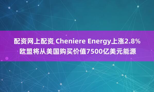 配资网上配资 Cheniere Energy上涨2.8% 欧盟将从美国购买价值7500亿美元能源